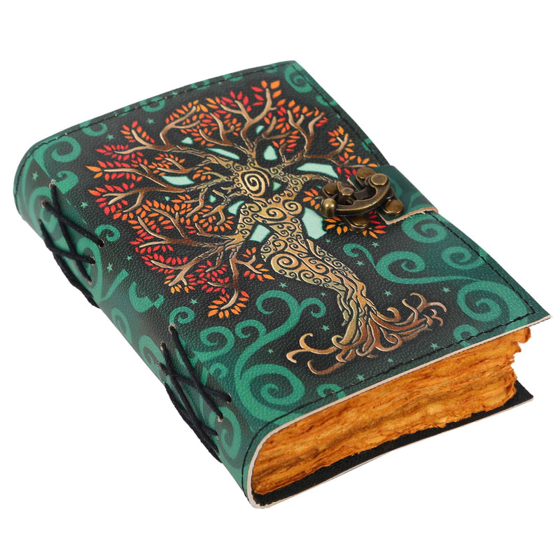 Handmade Mother of Earth Deckle Edge Paper Leather Multicolor Journal For man and Women