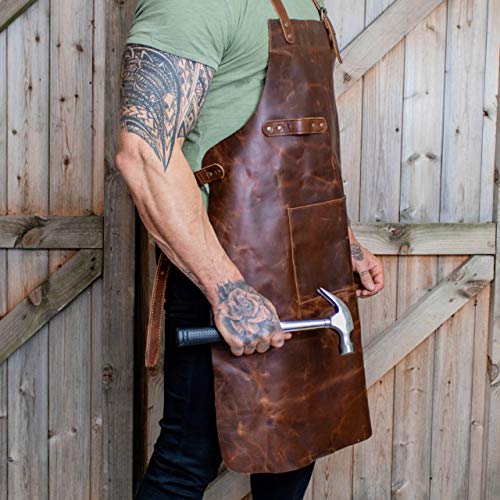 Hana Exports Leather Work Apron