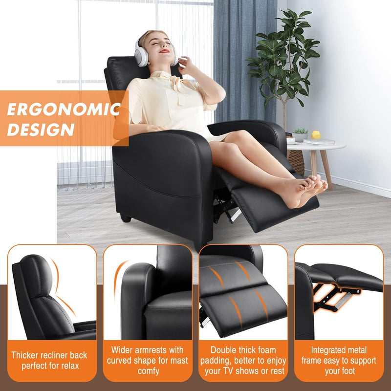 Recliner chair discount with back support