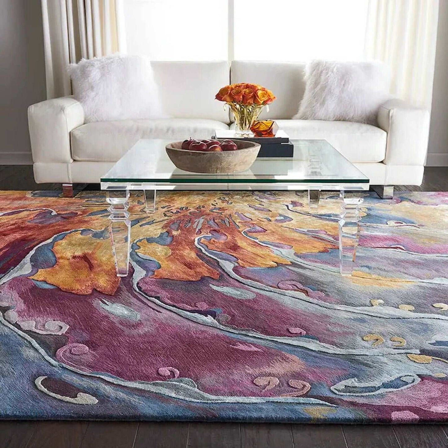 Tufted Jardin Rug 100% New Zealand Woolen High Quality Area Rug For Living, Hall, Kitchen, Dining, Drawing Play Room Carpet Indian Rug