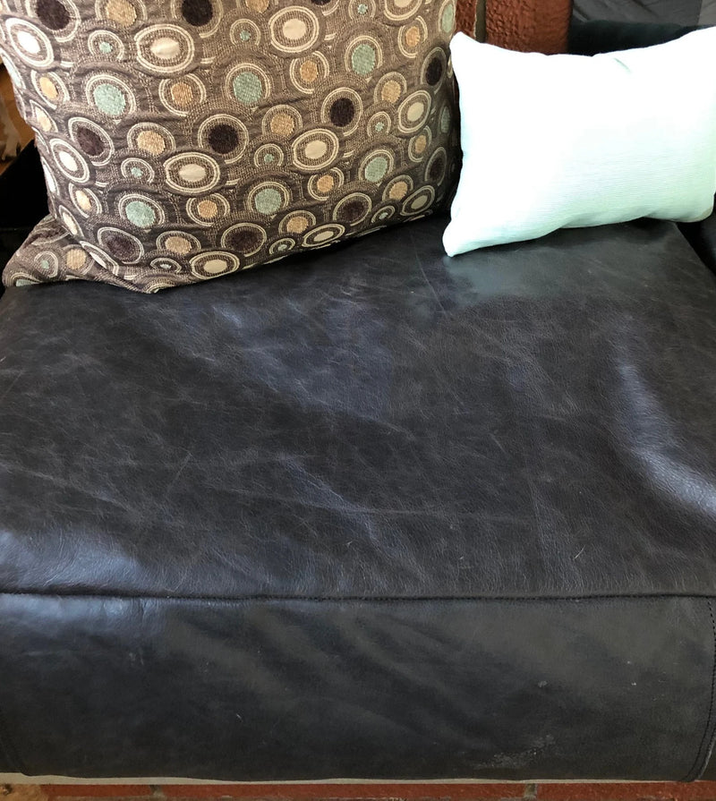 Custom genuine leather replacement cushions. window cushion cover, Ideal for benches, mid-century chairs, Leather Bench Cushion