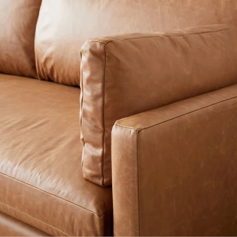 Custom genuine leather replacement cushions. Ideal for benches, mid-century chairs