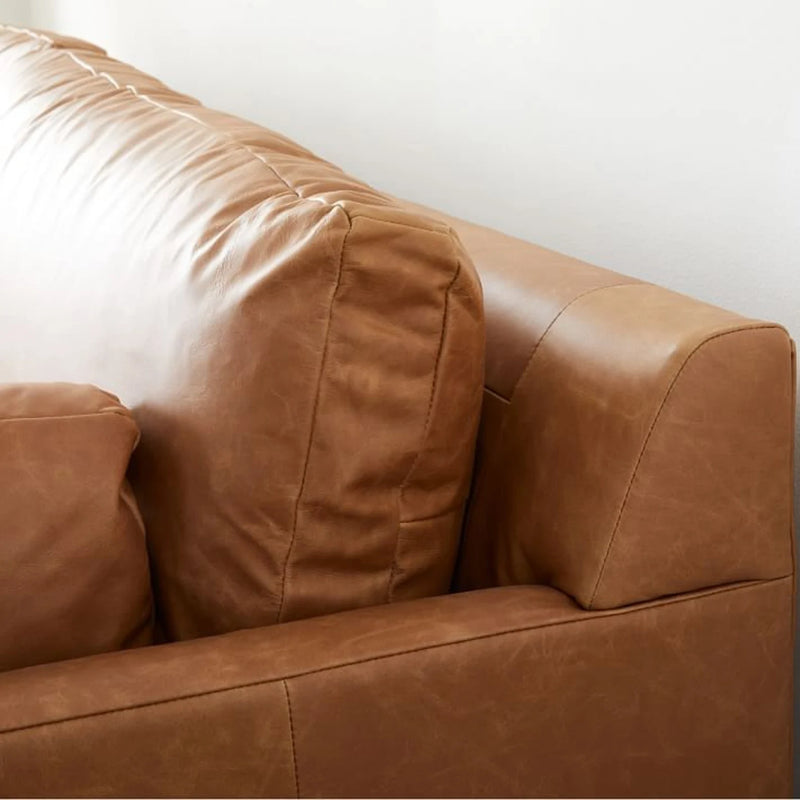 Custom genuine leather replacement cushions. Ideal for benches, mid-century chairs