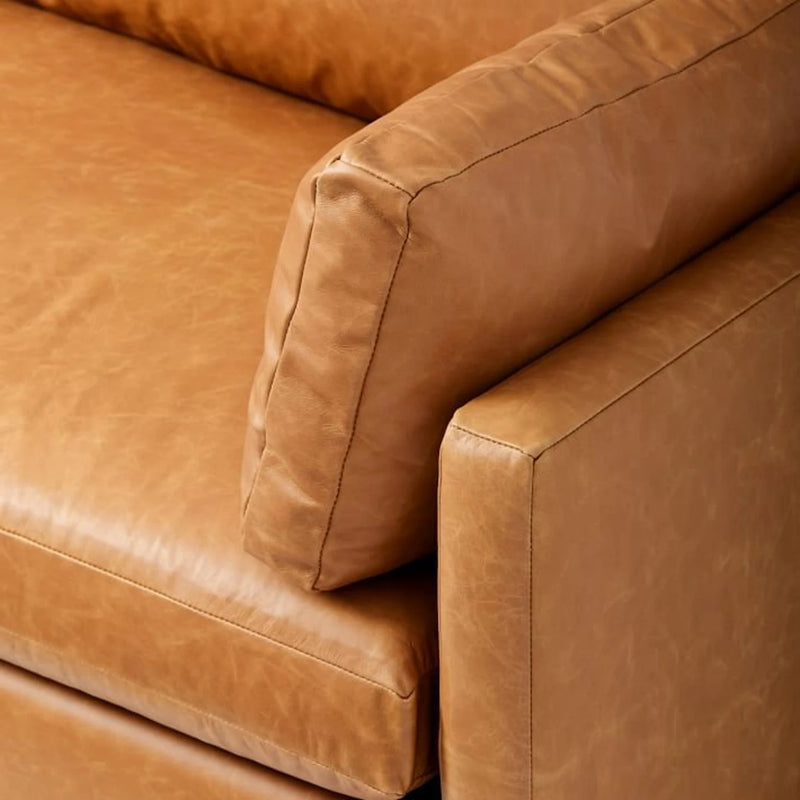 Custom genuine leather replacement cushions. Ideal for benches, mid-century chairs