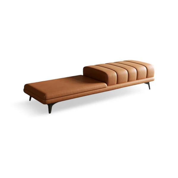 Genuine Leather Upholstered Bench