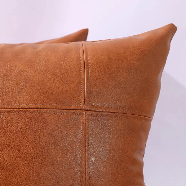 100% Lambskin Leather Pillow Cover - Sofa Cushion.