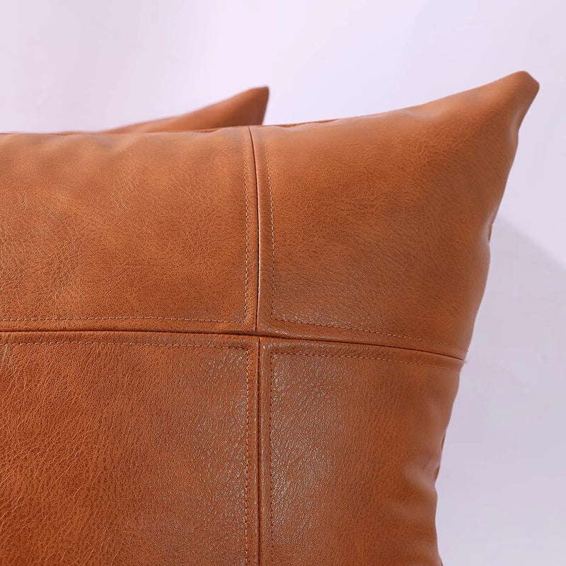 100% Lambskin Leather Pillow Cover - Sofa Cushion.