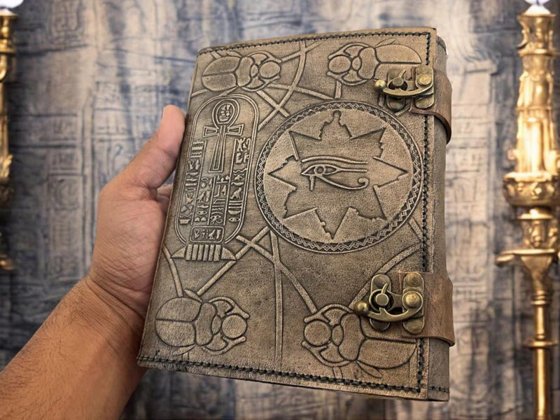 The Book of Hamunaptra Grimoire Leather Journal Egyptian Witch Book of The Dead The Mummy's Evil Prop Replica Book of Shadows spell book