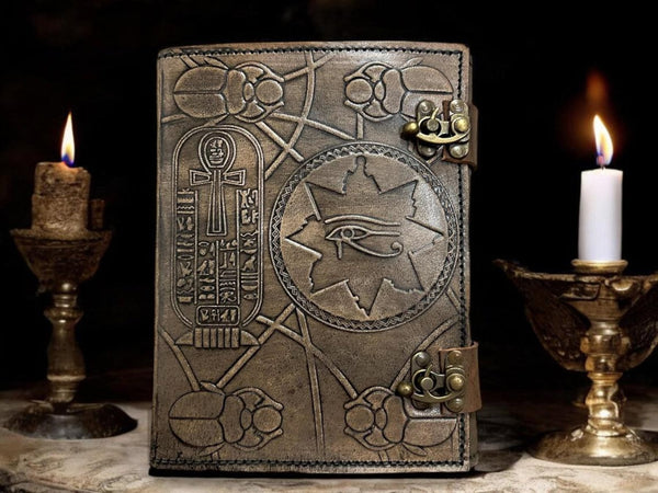 The Book of Hamunaptra Grimoire Leather Journal Egyptian Witch Book of The Dead The Mummy's Evil Prop Replica Book of Shadows spell book