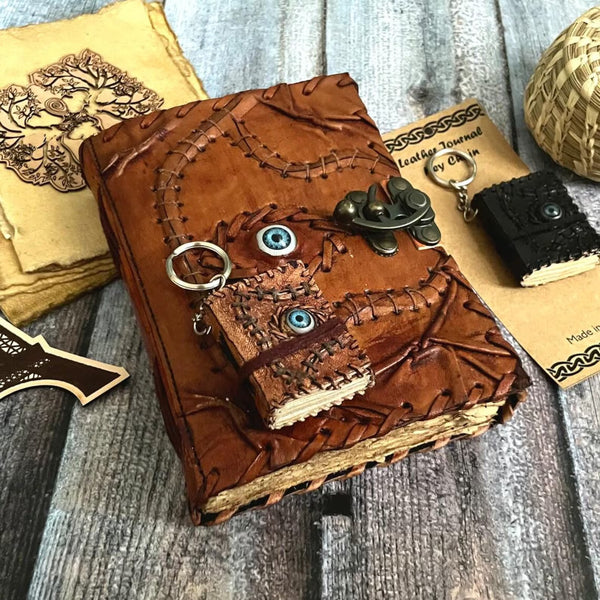 Hocus Pocus book of spells Leather Journal • Blank book, Wiccan Pagan, Halloween decor, Halloween gifts for him Her