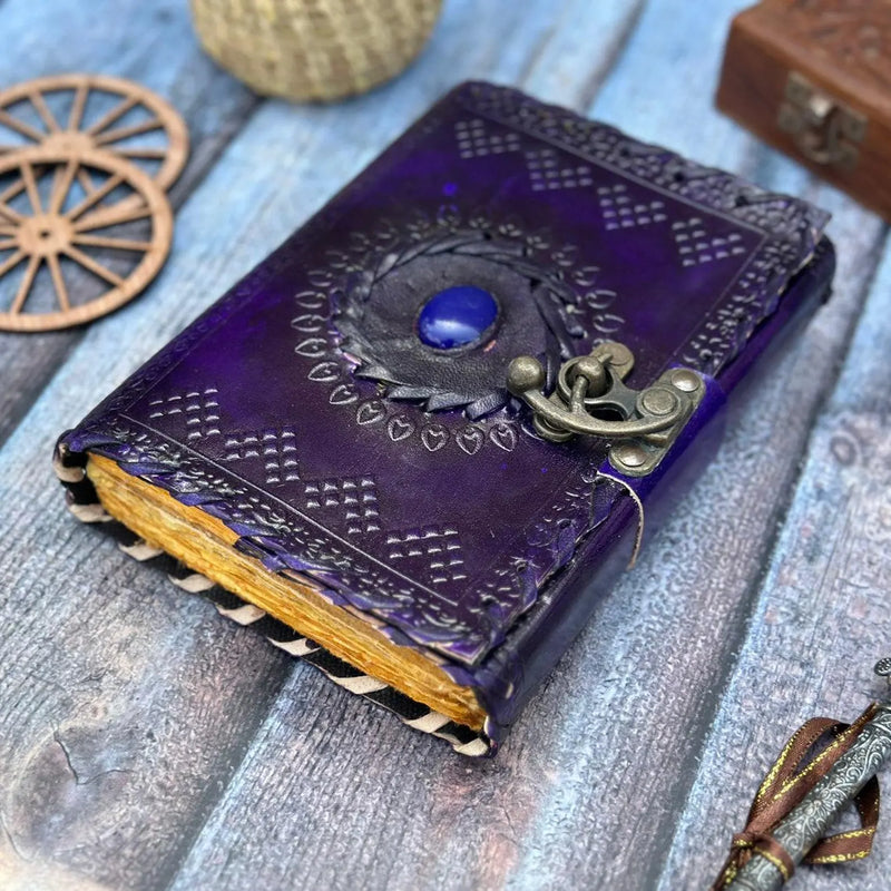 Grimoire journal Leather journal Blank spell book book of shadows Leather Gifts For Him sketchbook journal notebook