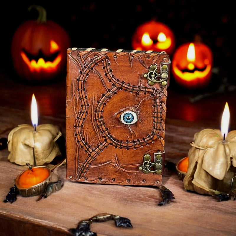 Hocus Pocus 2 book of spells Leather Journal • Blank book, Wiccan Pagan, halloween decor, halloween gifts for him Her