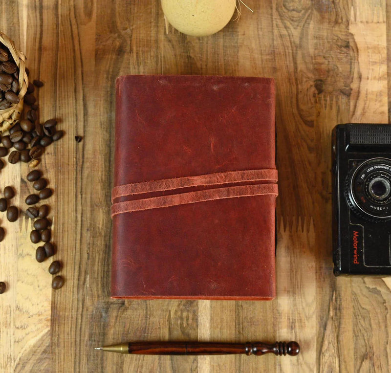 Vintage leather Journal - Blank Spell Book of Shadows, Grimoire Journal, Travel Writing Notebook, Antique Deckle Paper Lock Closure