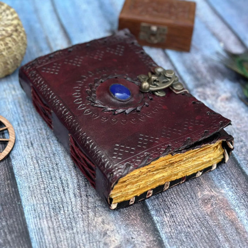 Grimoire journal Leather journal Blank spell book book of shadows Leather Gifts For Him sketchbook journal notebook