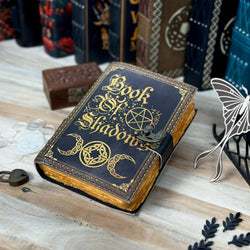 Book Of Shadows leather Notebook Grimoire Leather Journal Magical Spell notebook, Witchcraft Supplies, recipe notebook anniversary gift