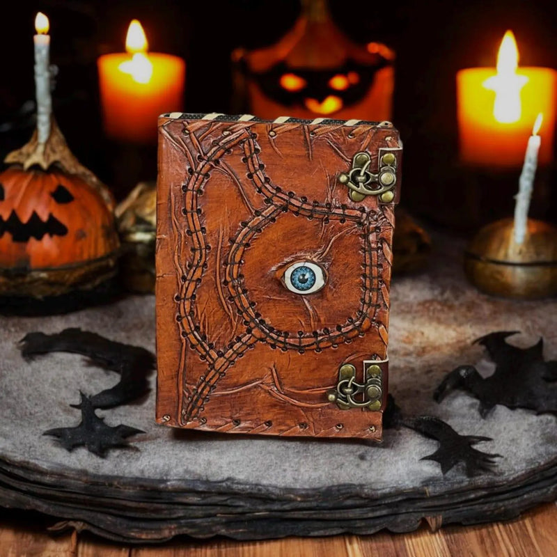 Hocus Pocus 2 book of spells Leather Journal • Blank book, Wiccan Pagan, halloween decor, halloween gifts for him Her