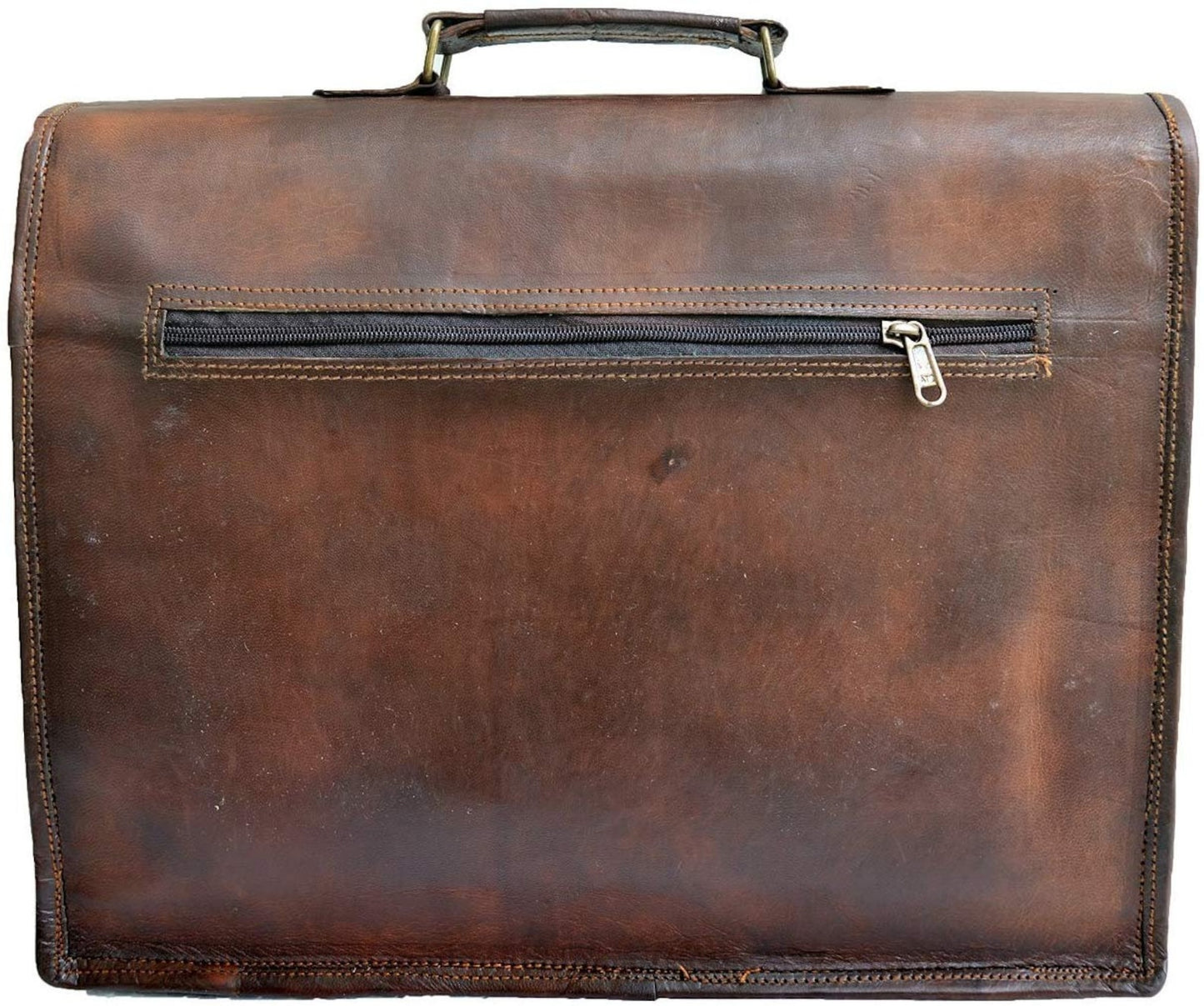 Men's Leather Messenger Laptop Shoulder Bag (15")