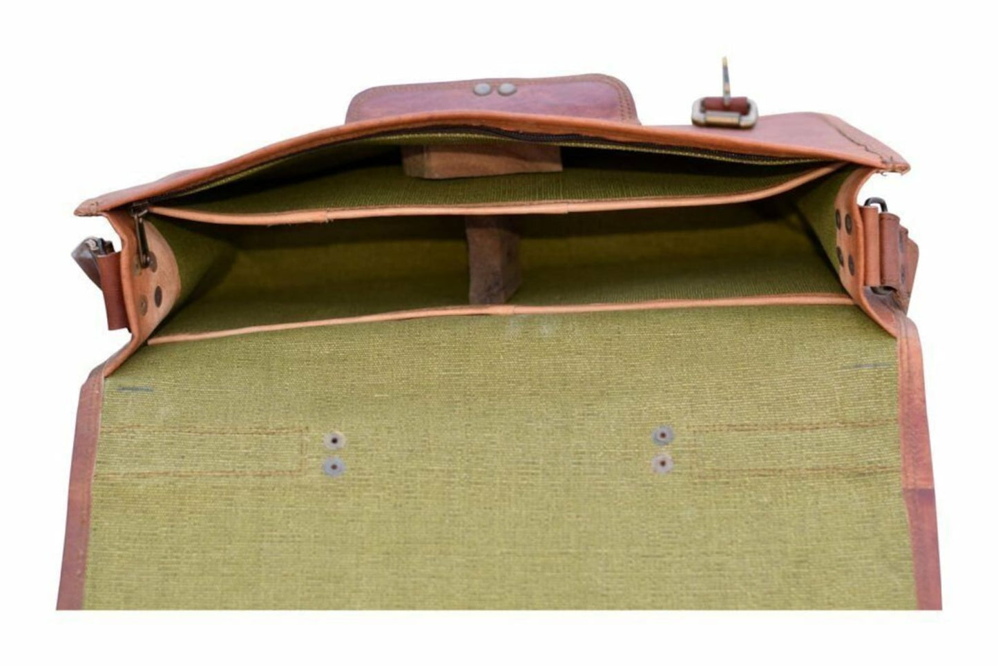 Genuine Brown Leather Crossbody Vintage Satchel Laptop Bag (15")